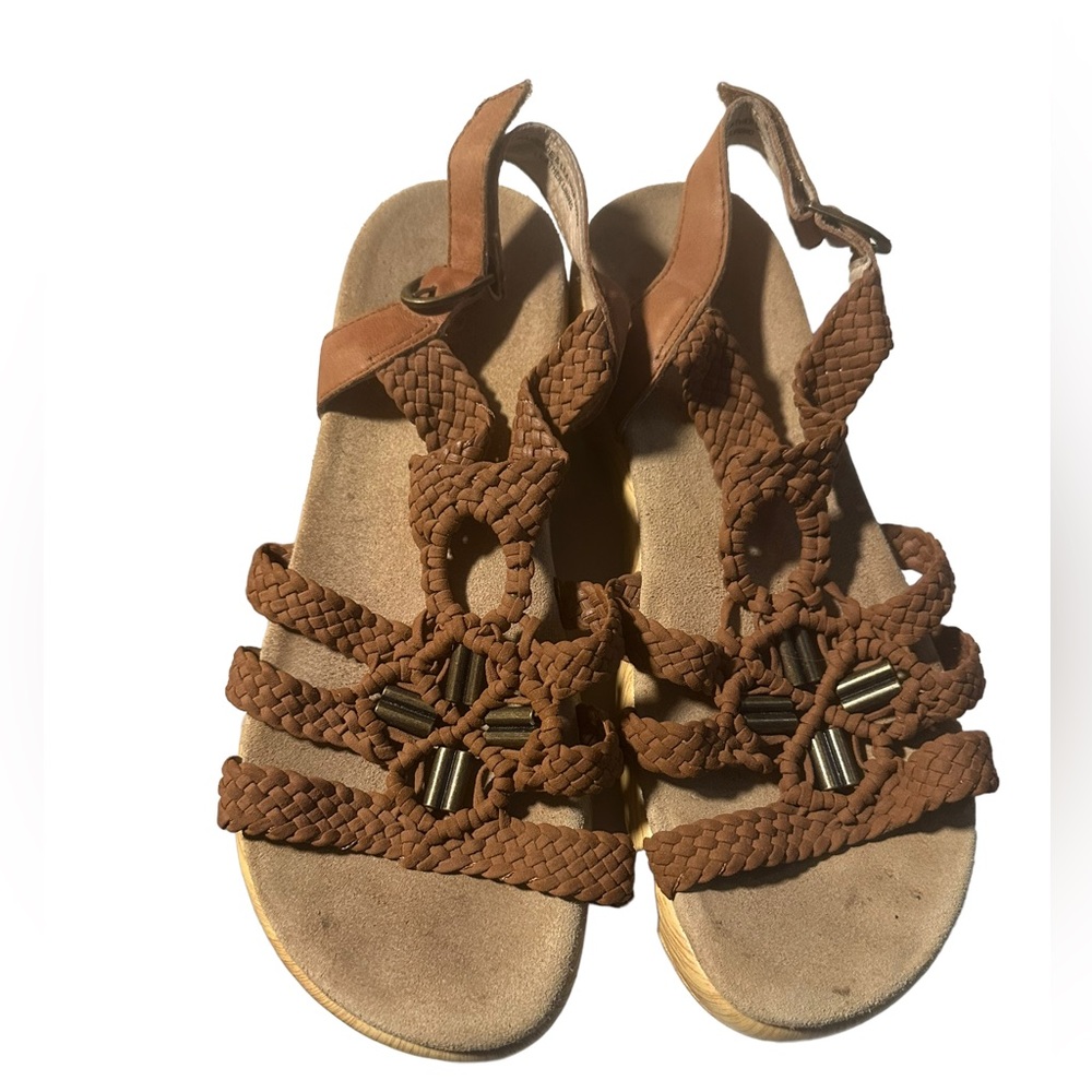 Alegria Brown Braided Sandals